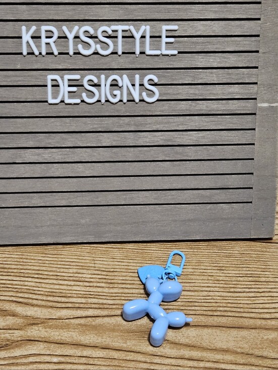 Accessories - Balloon Dog Keychain Charm Blue